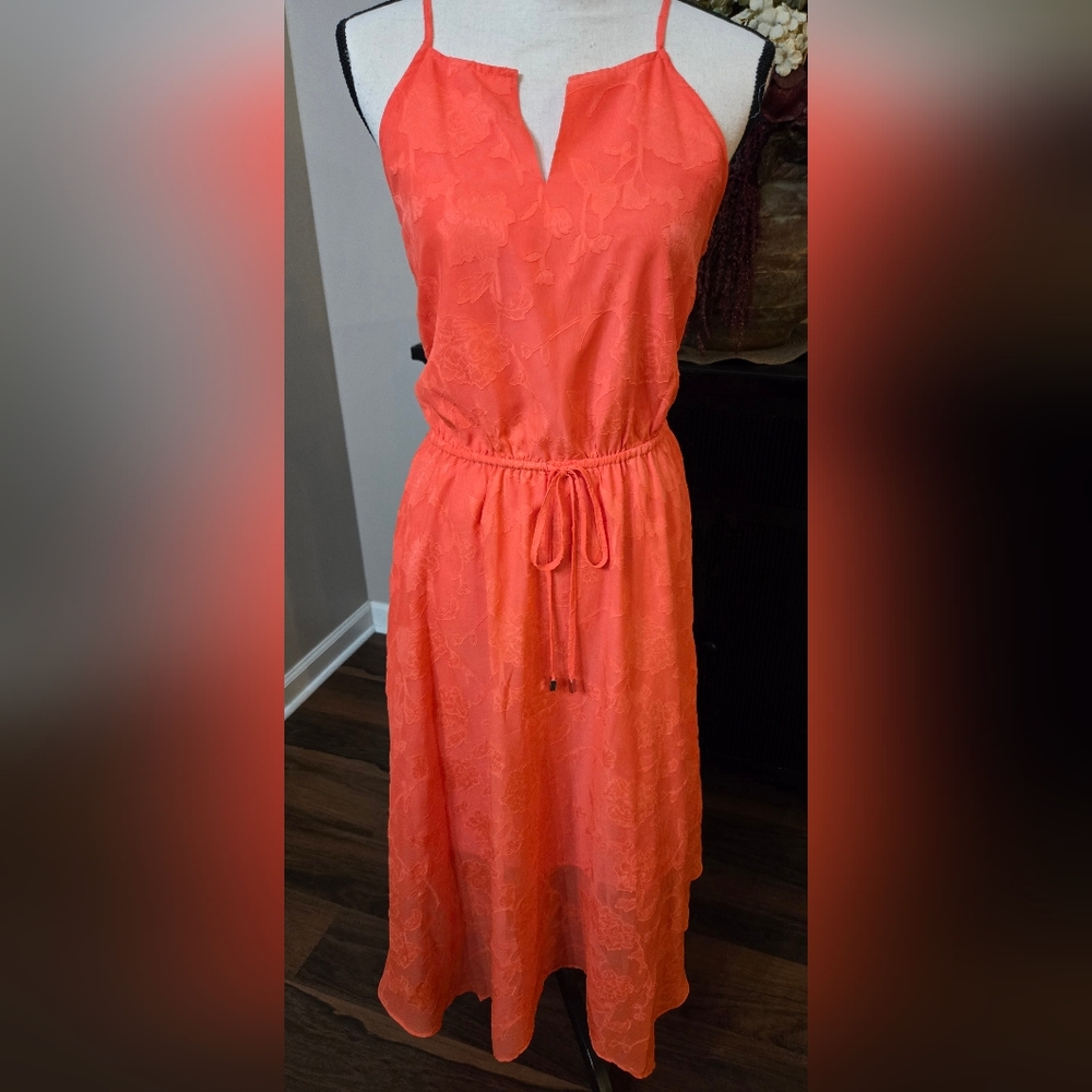 EUC- Amazing Orange/Coral Maxi Dress by a.n.a.